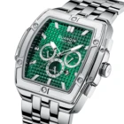 Watches Steel 3D Display Big Dial Square Mens Watches Stainless Steel Wrist Watches From China