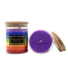 Candle Label Candle Custom Private Label Chakra Body Energy Spirit Soy Wax Scented Luxury 7 Colors Jar Glass Candle