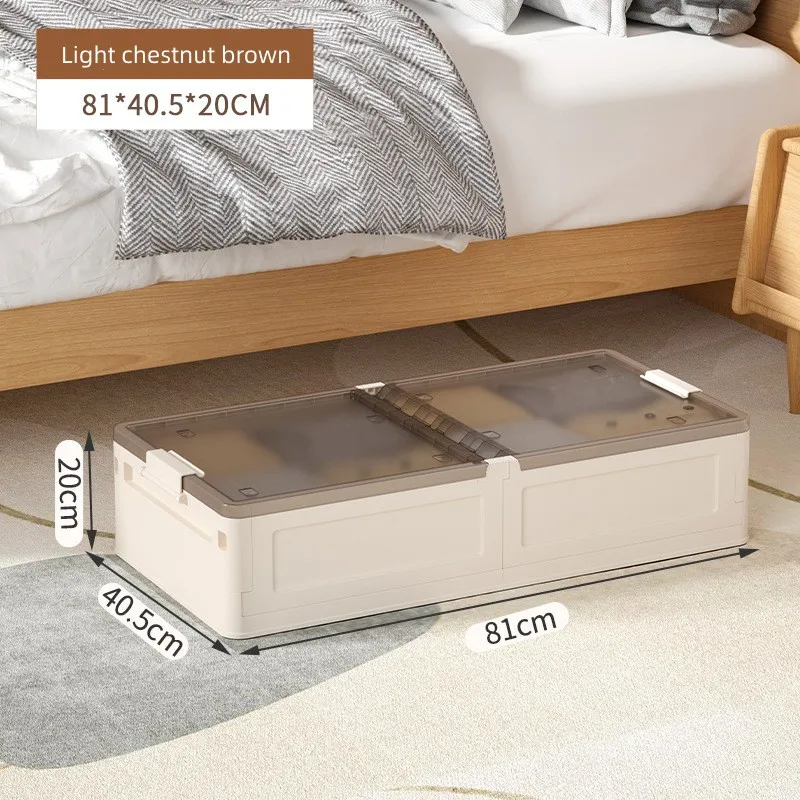 OWNSWING Household large capacity bed bottom box Clothes quilt with wheel organizer flat folding bed bottom storage box