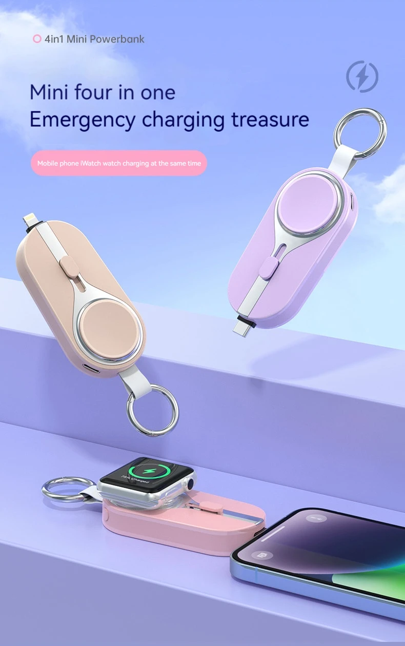 Hot Sale Mini Mobile Power Keychain Large Capacity 3000mah Power Bank