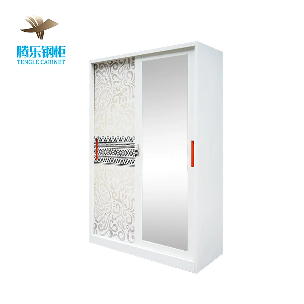 Modern Detachable Bedroom Wardrobe New Design Metal Printed Closet Cabinets Almirah Clothes Storage with Modern Style