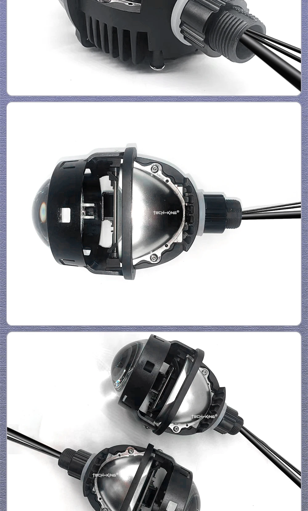 Bi Led Projector 2.5 Inch 124W Canbus LED Headlight Lossless Biled Headlight Automotive Parts Dual Lights Projector Headlights