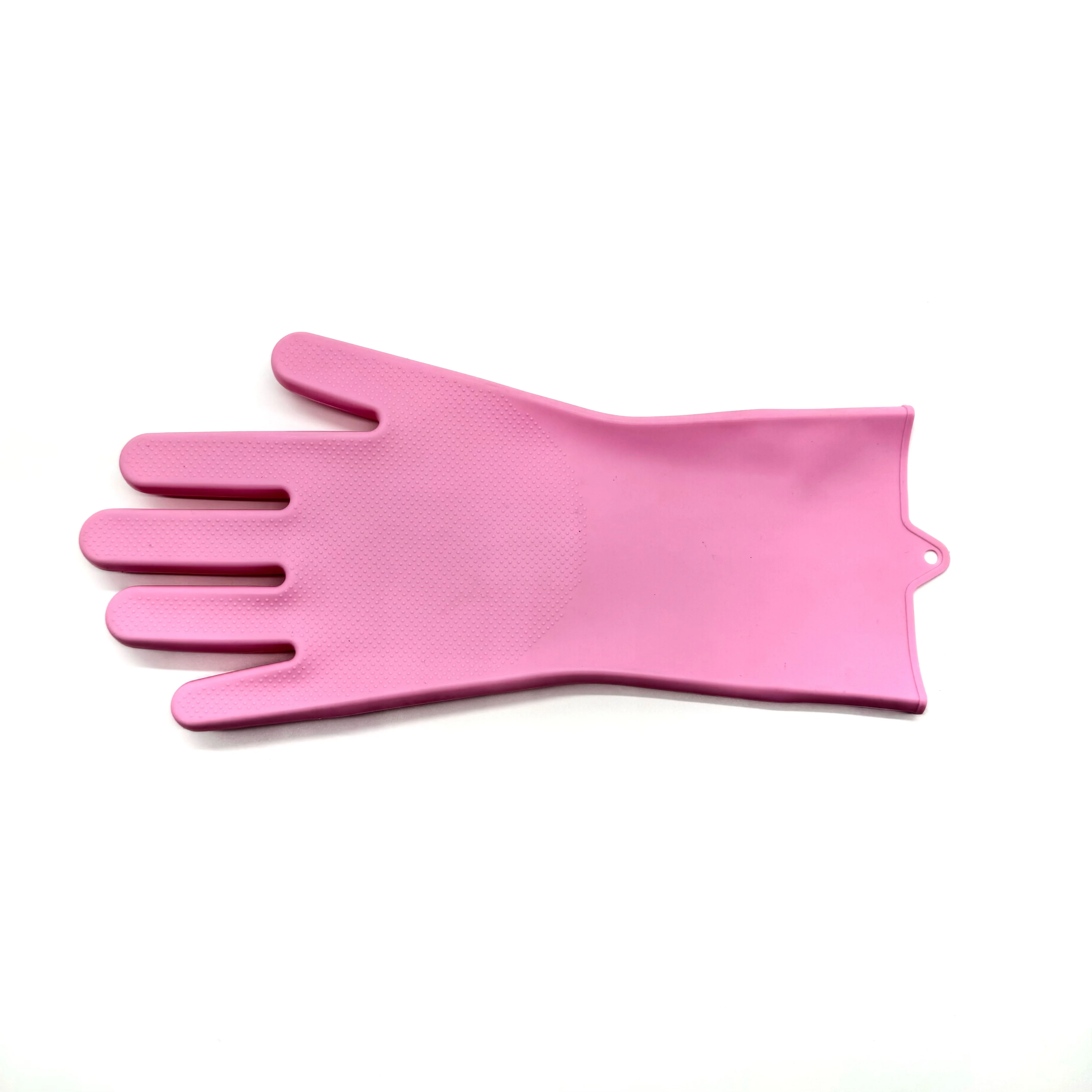 Reusable Medium Thickness Silicone Scrubber Gloves Cleaning Brush Heat Resistant Wash Dish Gloves details