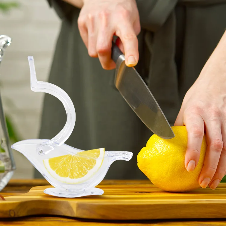 Gloway Kitchen Tool Gadget Acrylic Portable Lime Slice Squeezer Manual Lemon Juicer Press Transparent Bird Shaped Lemon Squeezer