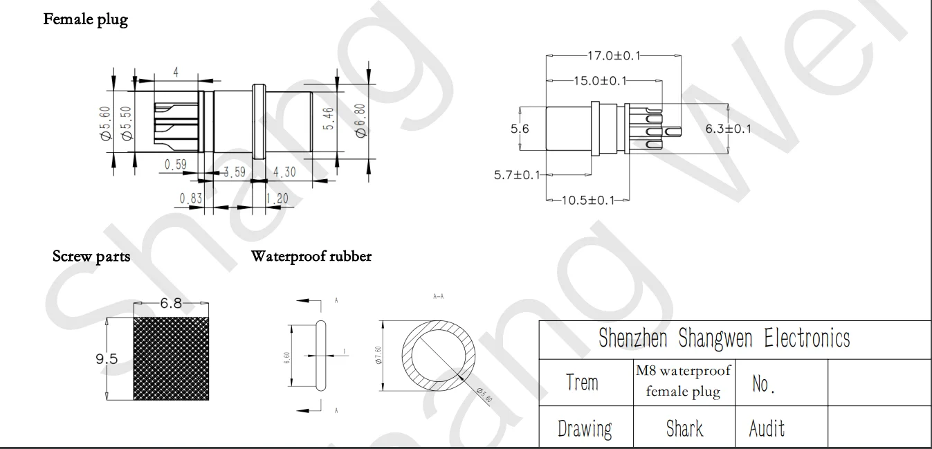 Factory Sales Industrial Circular Cable Green Electrical Wire M8 Ip67 Waterproof 4 Pin Connector