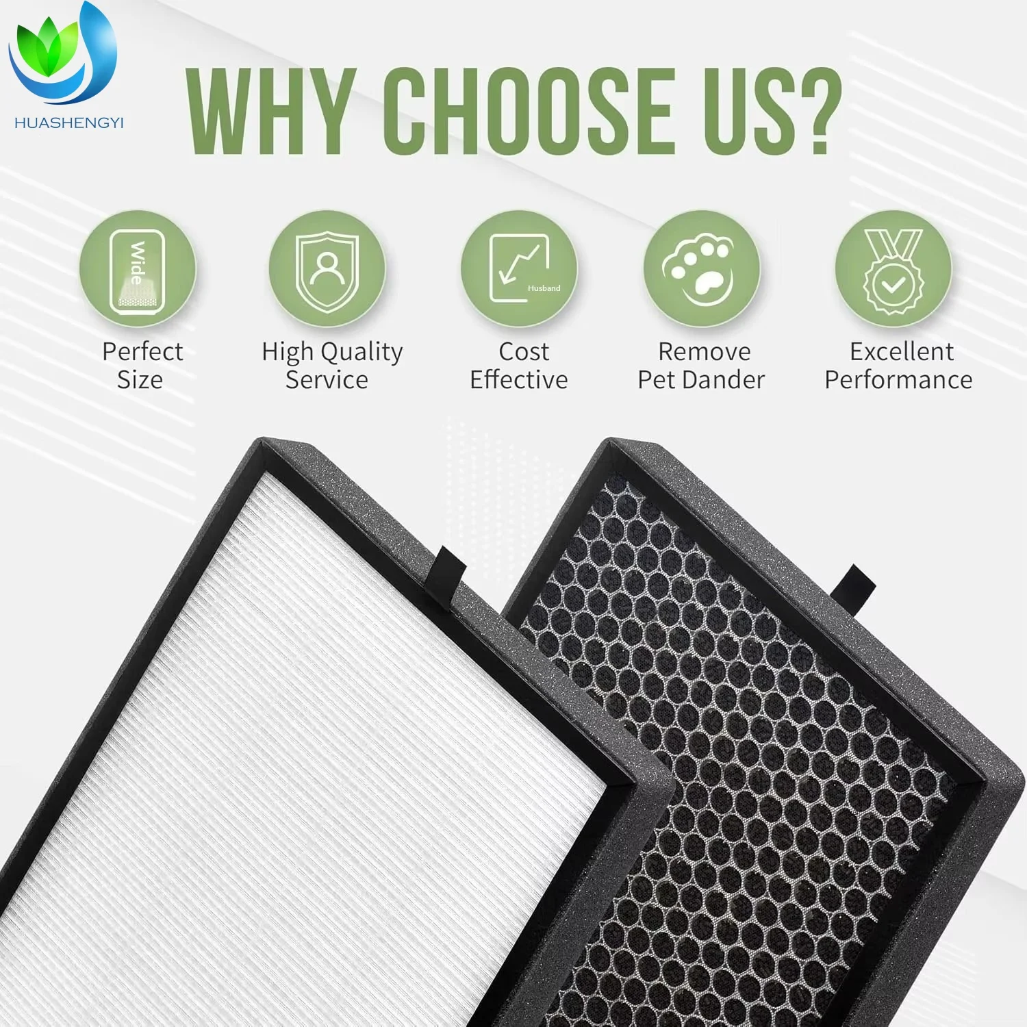 product 2 in 1 2pack replacement filter h13 grade true hepa high efficiency activated carbon filter compatible with tosot air puri fier-4
