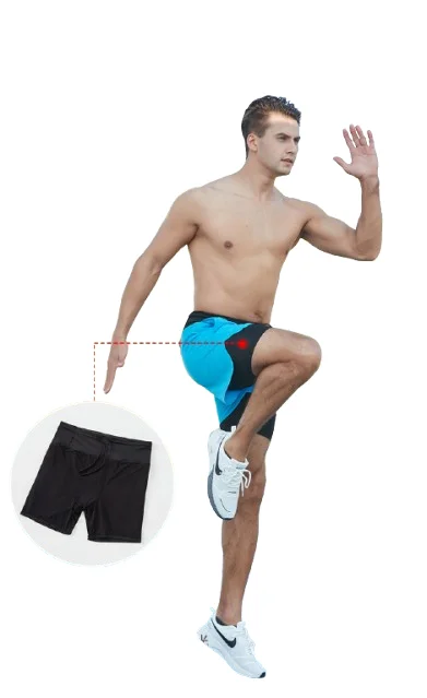 product b571 customized logo men running sports wear fitness breathable 2 in 1 shorts trail run shorts-4