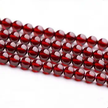 AAAAA Natural Stone 5A Red Garnet Beads Round Loose Beads Natural Stone Beads For DIY Bracelet Jewelry Making