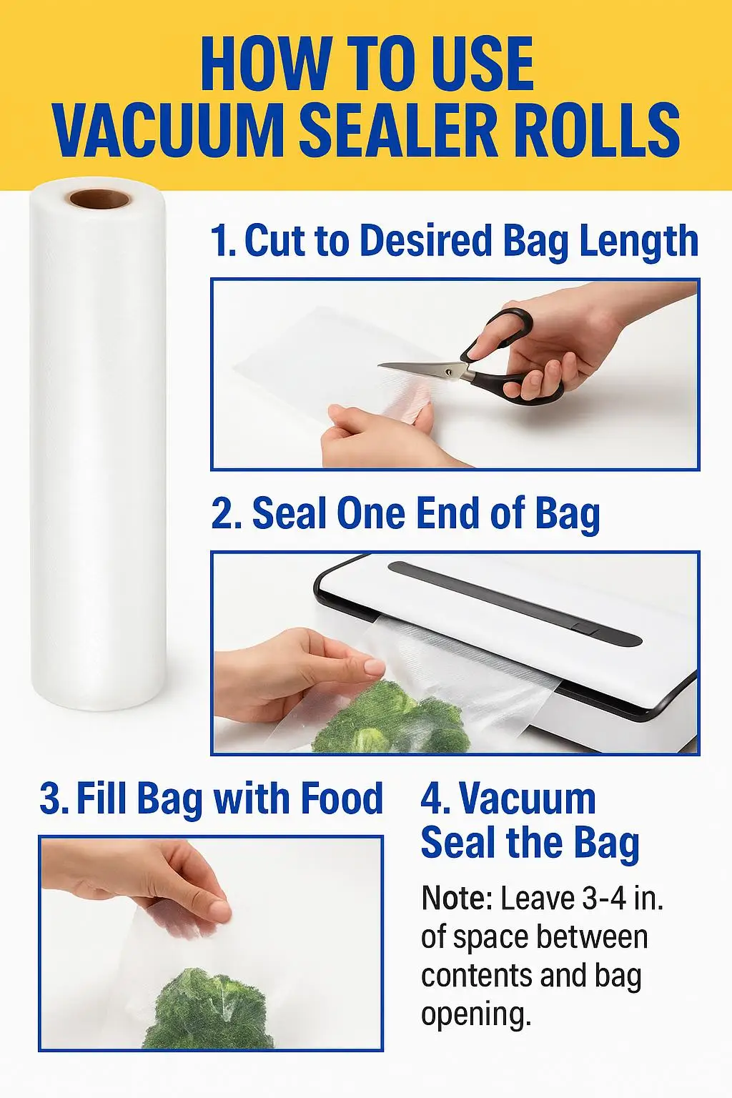 Custom Cut-to-Length PE Embossed Vacuum Sealer Rolls Food Grade Heat for Long-Term Food Preservation Baby Food Chewing Gum - detail 8