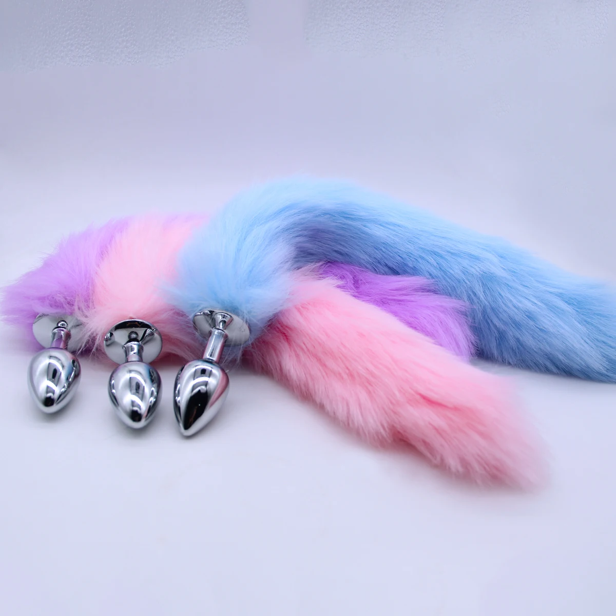 Erotic Cosplay Accessories Set Fox Tails Metal Anal Plug With Cute Ears Headbands Anus Prostate