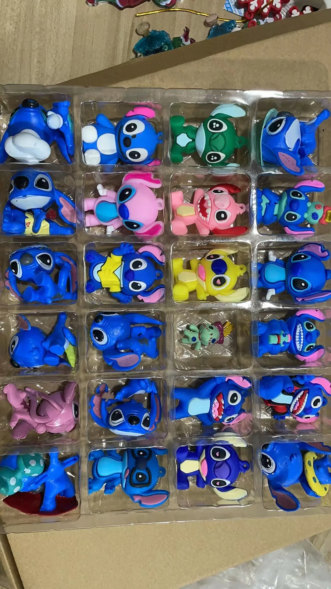 Christmas 24pcs Stitch Blind Box Toy Figures Anime PVC Doll Sets with Box Lilo & Stitch Blind Box Toys for Kids decoration