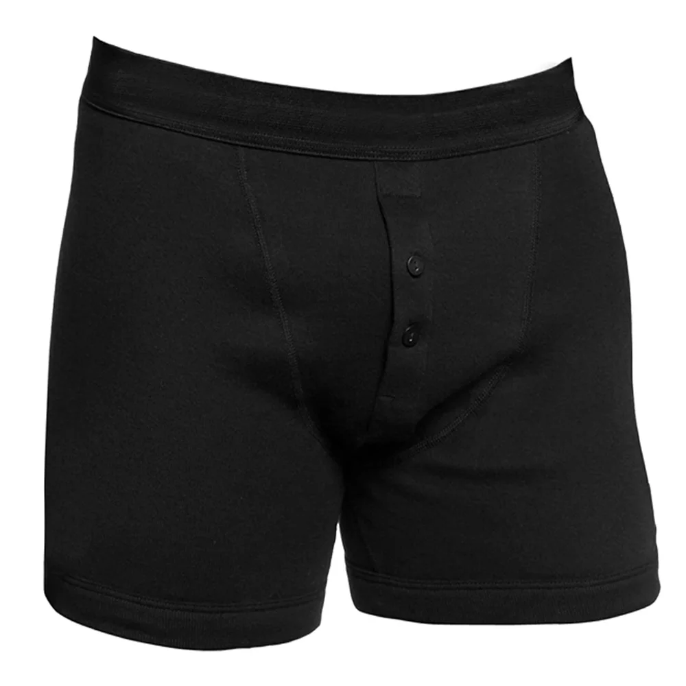 button front boxer shorts