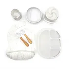 Baby Top Seller Baby Supplies Silicone Baby Feeding Set Newborn Set Gift Baby Plate Set