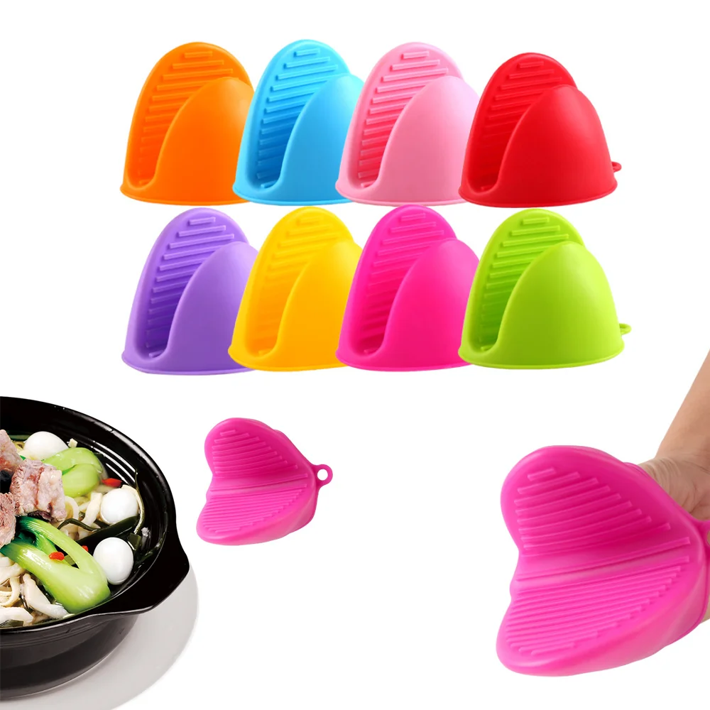 product cooking baking kitchen gadget microwave oven silicone printed heat resistant oven mitts anti scalding pot lid holders sets bowl-0