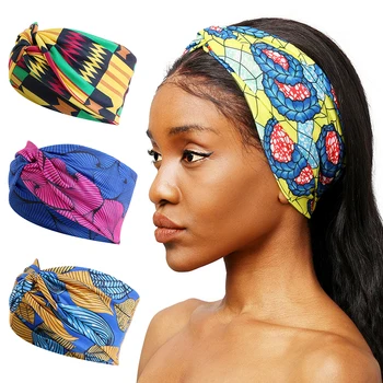 Wide Twist Hair Curler Turban Designer Headband African Headbands for Black Women Hair