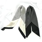Ladies Scarf Fashion Stylish Printed Graceful Ladies Square Satin 100% Silk Scarf Scarves For Women