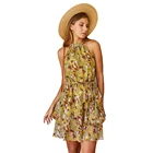 Skirt Womens 2021 Summer Chiffon Pleated Skirt Ruffle Womens WomenS Ladies Sexy Boho Casual Dresses