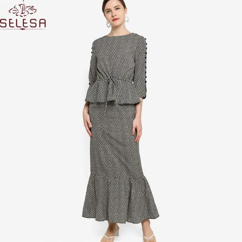 Fashional Style Button Baju Melayu Tops 