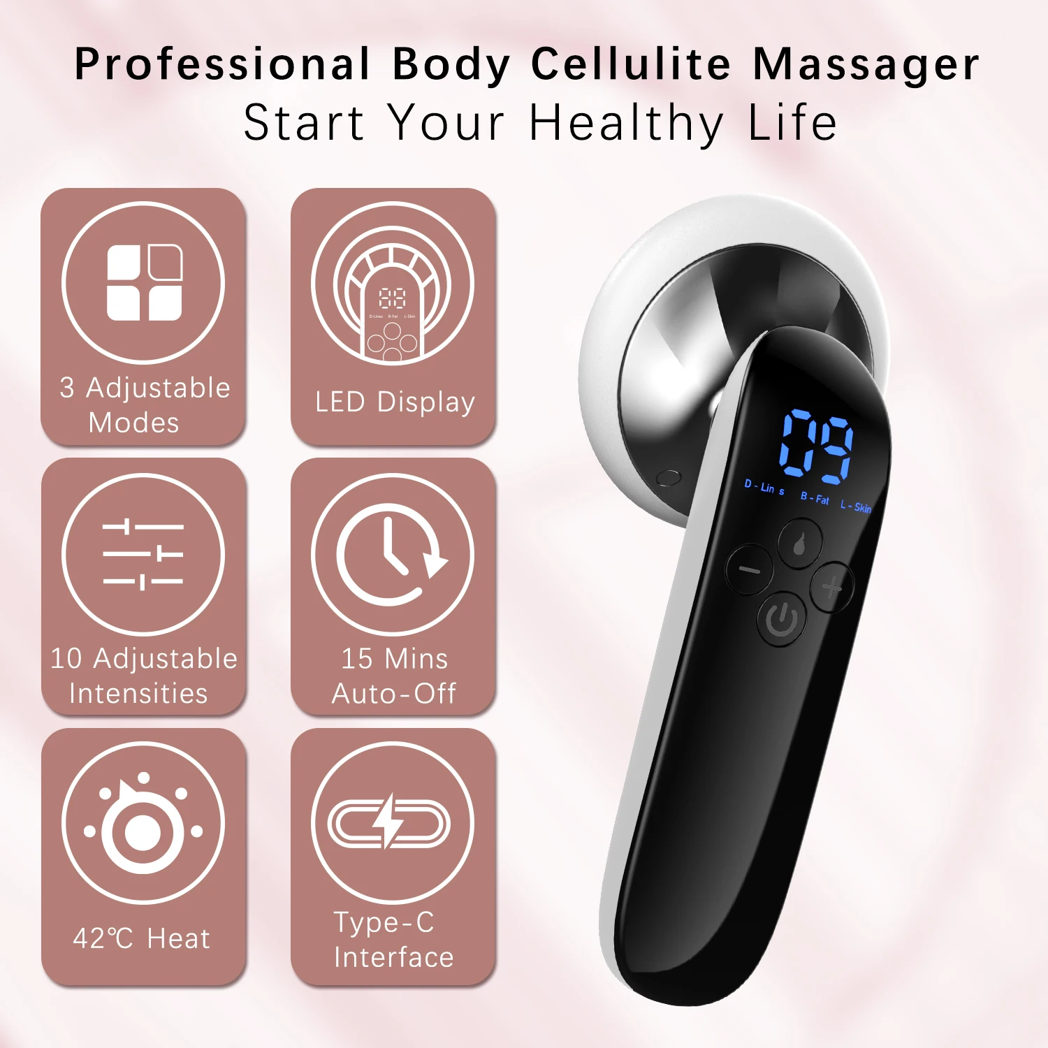 Wireless Portable Handheld Fat Burning Machine Cellulite Removal Massager Body Sculpting Machine