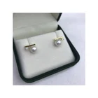Pearl Earring Earrings Freshwater Pearl Earring 7mm 3A Round Pearl Fancy Design Pearl Earrings