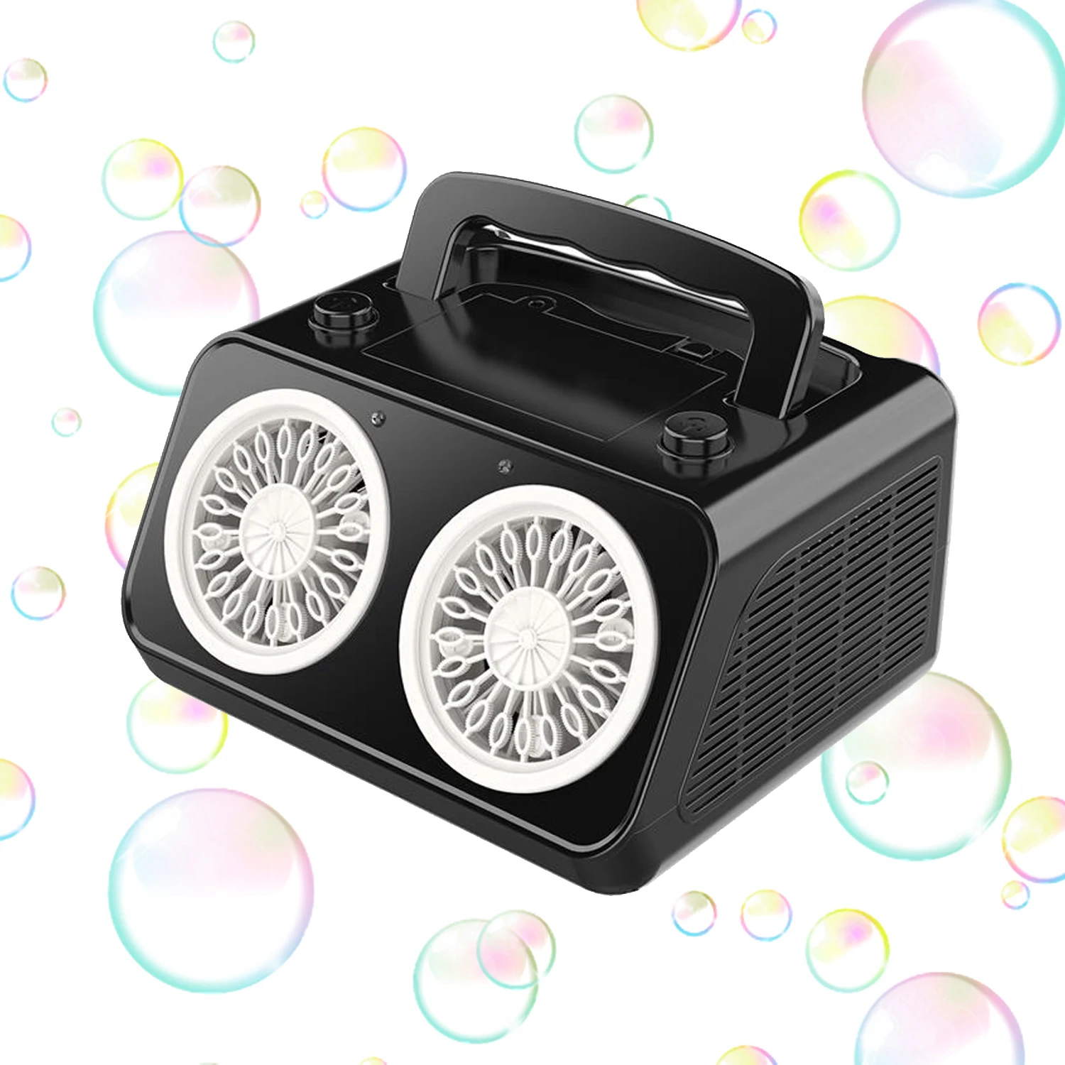 Bubble Machine Automatic Bubble Blower with 2 Independent 20 Holes Motors Bubble Maker for Kids