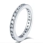 Ring Sterling Silver Silver Vintage Eternity Ring Zircon Sterling Silver 925 Wedding Eternity Band Ring For Women