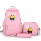 School Bag Bag School Backpack Dot Pattern 3pcs 3 In 1Durable Popular Korean Kids Teenager Backpack Cute School Bag Set Girl