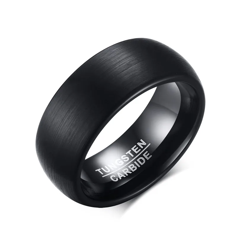 Fashion Black Tungsten Custom Ring From 