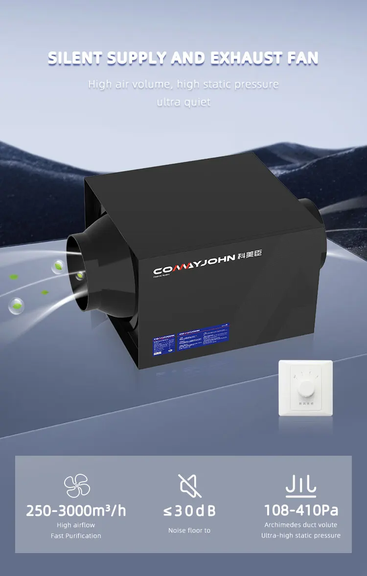 Inline Ventilation Exhaust Fan, COMAYJOHN, MCD-2000, Roof - detail 12