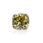 C Stone Factory Wholesale GRA Certificate C C Fancy Moissanite DE Color VVS Cushion Shape Yellow Moissanite Stone