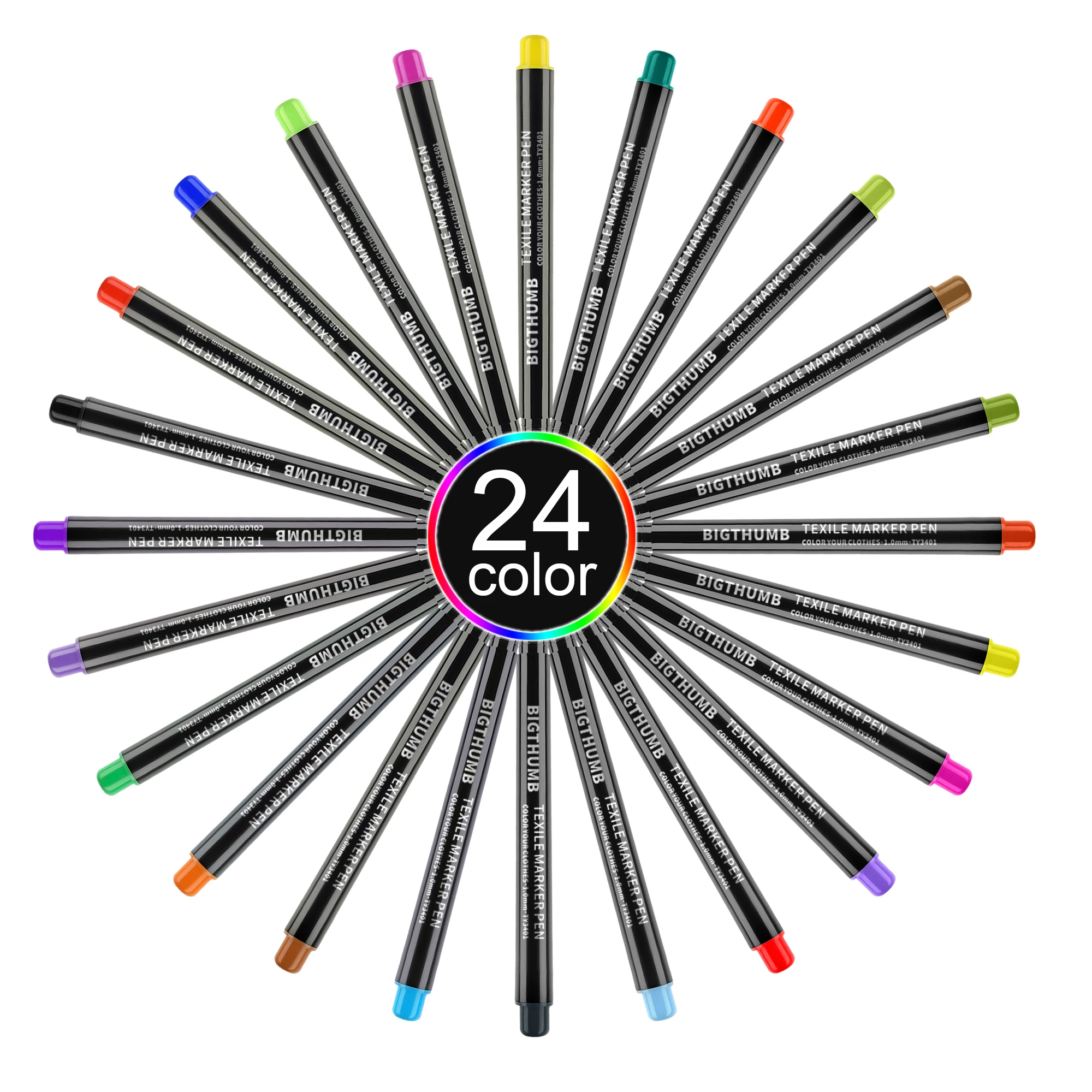 25colors Fabric Marker for Baby Clothes Canvas Fabric Upholstery T Shirts Shoe Clothing Paint Fabric Pens for Clothes