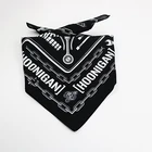 Fashion 100% Cotton Custom Easy Design Square Bandana Scarf Screen Printing Sport Scarf