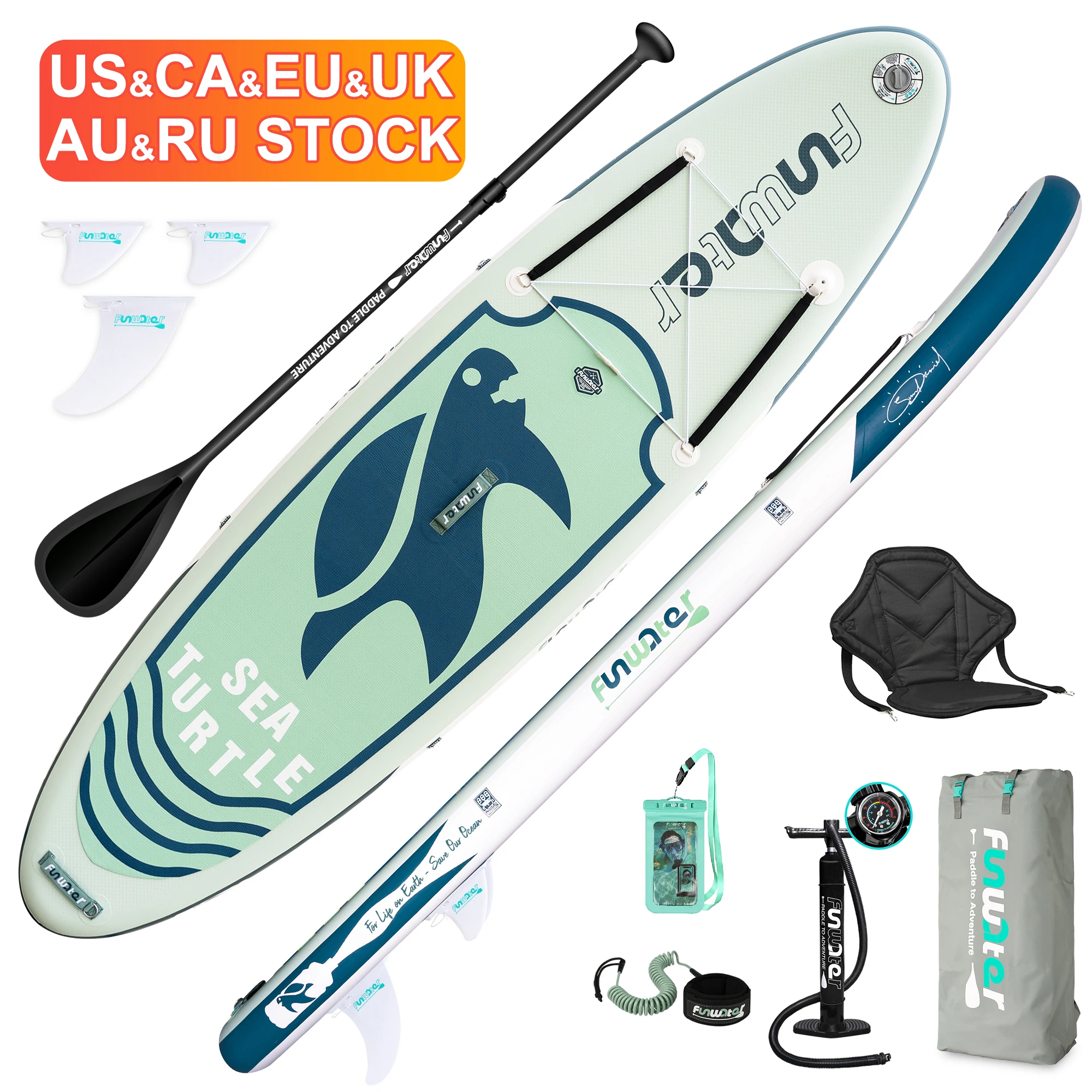 Inflatable SUP Paddle Board Stand Up Surfing Surf Board Paddleboard Full Set TOP 