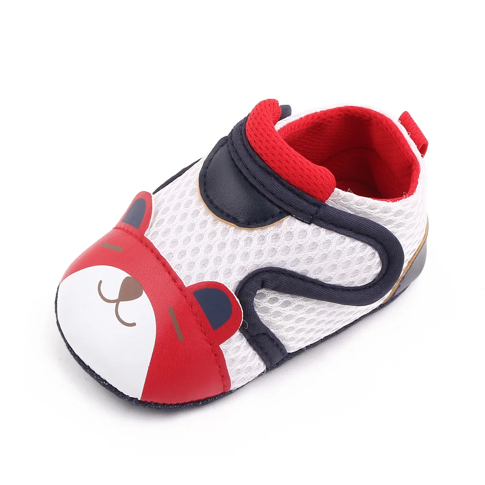 Cartoon Squint Eyes Bear Mesh Fabric Breathable Soft Soled Baby Cute Casual Toddler Shoes factory