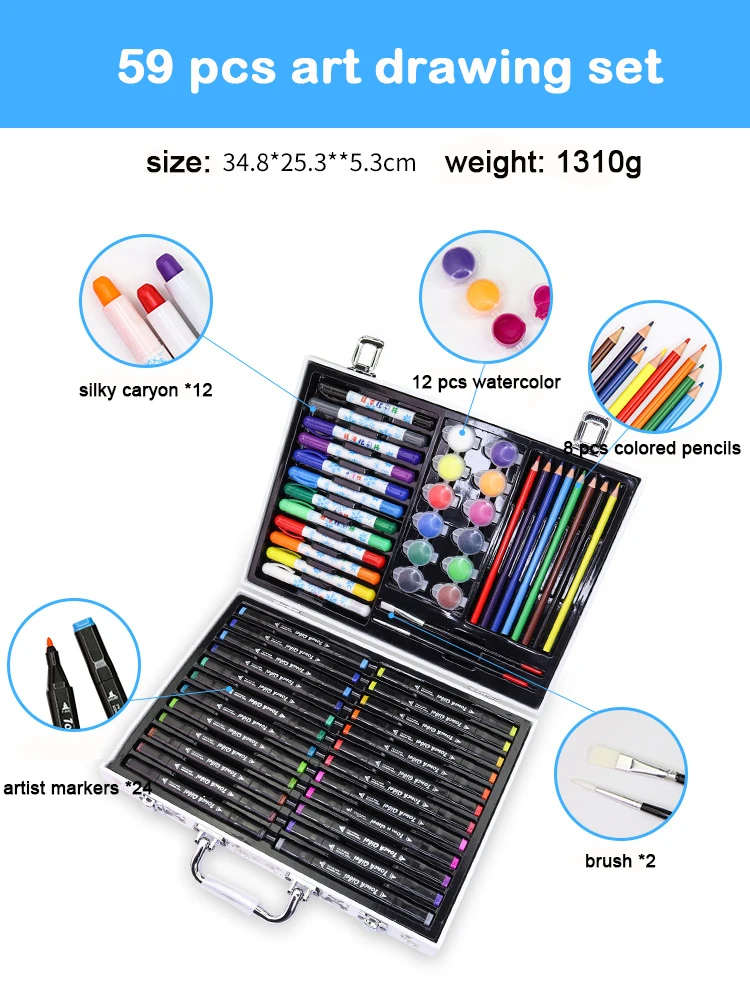 Wholesale Painting Drawing Art Artist Set Kit for Kids Children Boys Girls Student Christmas Birthday Holiday Festival Gift