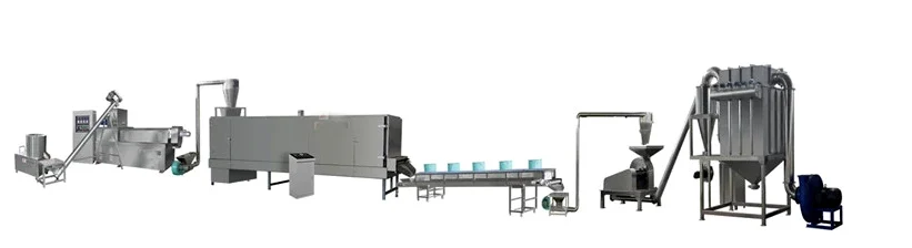 Automatic Twin screw extruder Pregelatinized modified starch extrusion processing machine