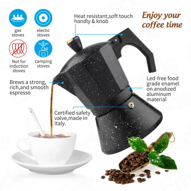 Aluminum Espresso Moka Pot Coffee Maker 