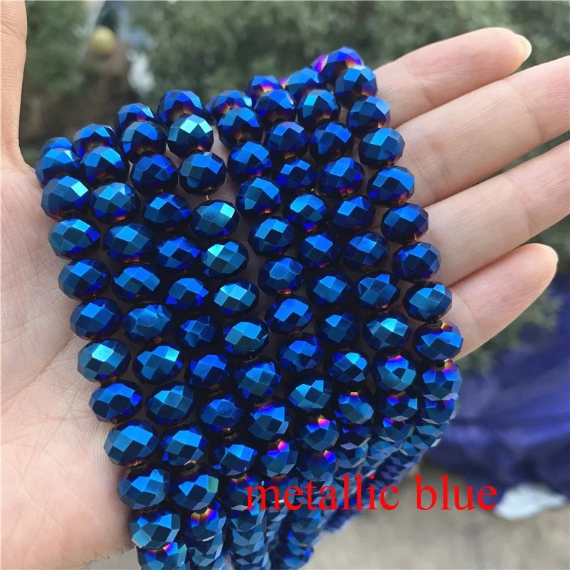 Wholesale Cheap Price 2/3/4/6/8/10mm Faceted Rondelle Crystal Glass