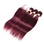Real Free Shipping 99j# Straight Wave Real Human Hair Wholesale Virgin Brazilian Hair Bundles