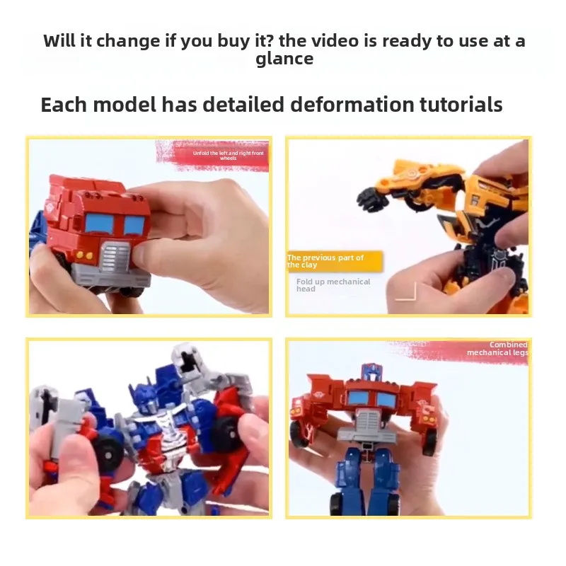 Transformation Toy Car Robot Model Alloy Version Optimus Wasp Cable Dinosaur King Kon Kidsren's Boy Figure