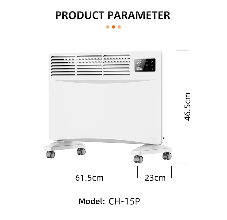 Electric Convector Heater, Wall, 500 W, Metal - detail 16