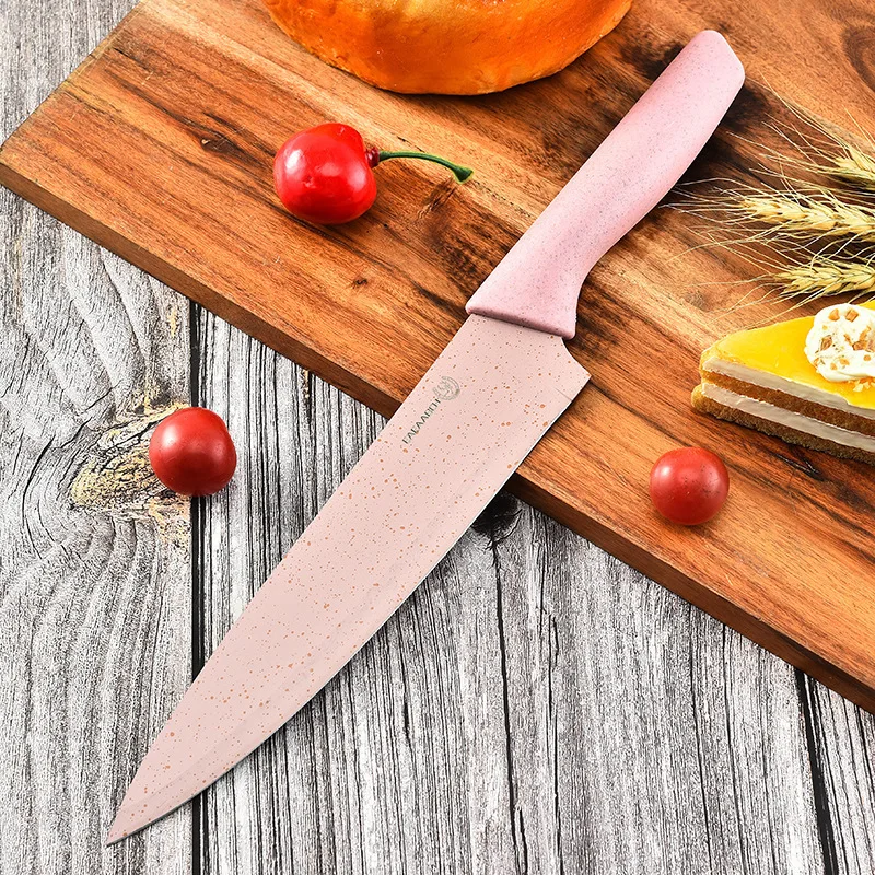 2024 hot sell Kitchen accessories Kitchen knives 6-Pieces Kit Wheat Straw Knife Scissor Peeler Set Knife set