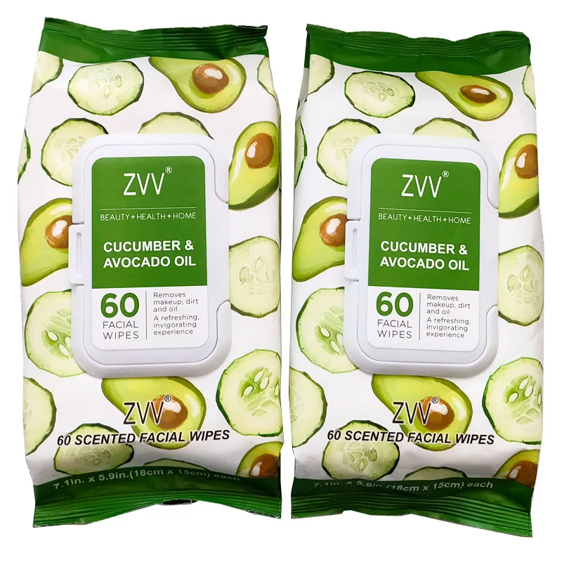 ZVV Facial Cleansing Wipes chemical free 99.9 purified baby facial wipes water wipes for newborns with cucumber