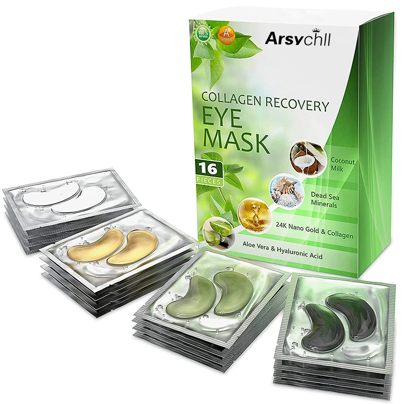Eyemask 24k Gold Crystal Collagen Patch Hydrating Jelly Sleeping Relaxing Spa Under Eye Treatment Gel Sheet Mask Hyaluronic Acid