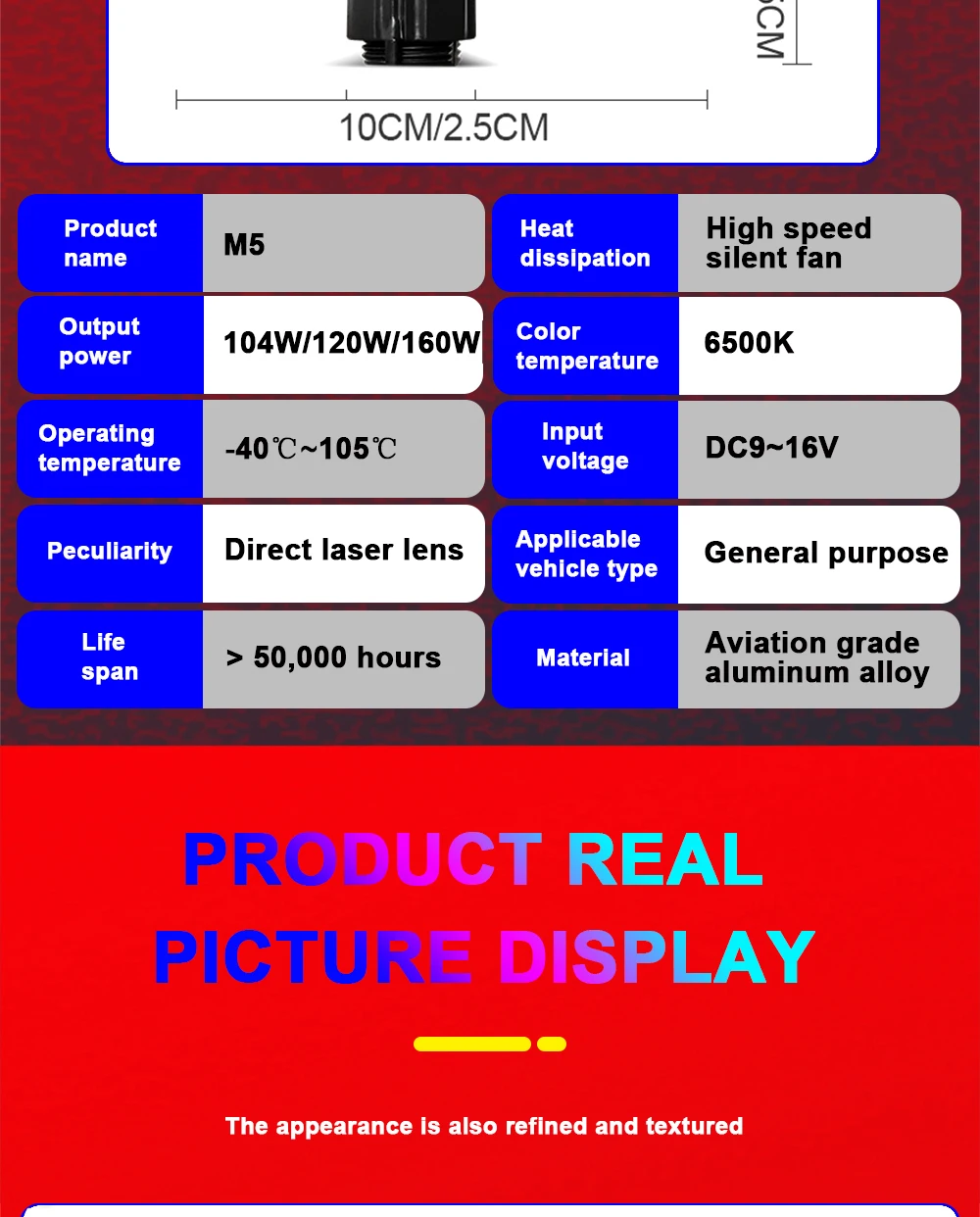 TECH-KING M5 intelligent LED dual optical lens high power LED lens universal LED headlamp lens high power bi-led projector