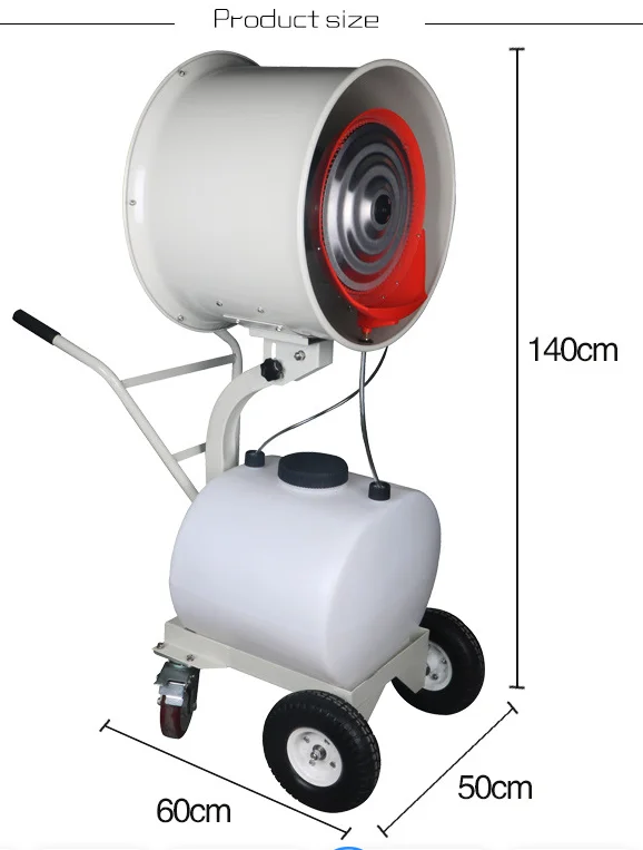 Water Cooling Mist Fan, 12m, Wall - detail 6