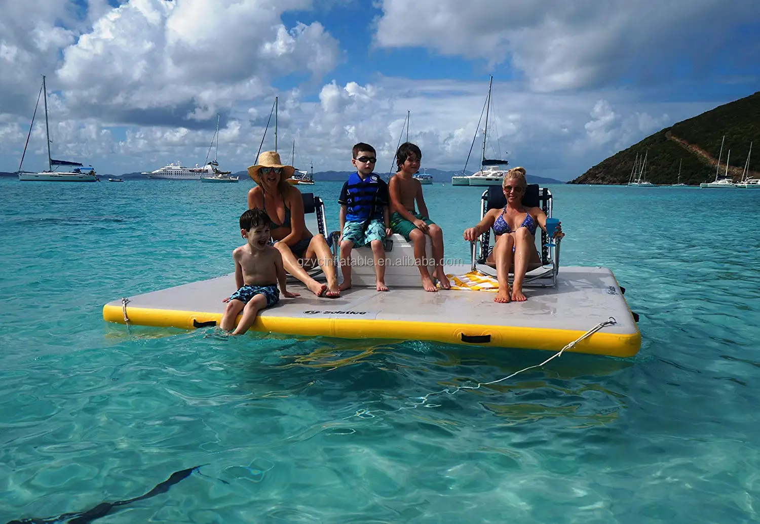 inflatable floating island with tent.jpg