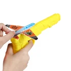 Plastic Toys Foam Flying Single Plane Shooting Gun Catapult Foam Plane Guns Toy For Boys