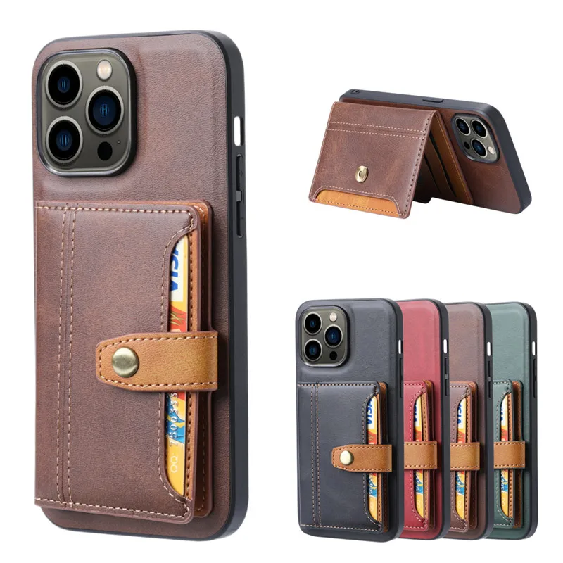 Hot Selling Wallet PU Leather Phone Case For iPhone 15 14 13 12 11 Pro Max Samsung A54 A34 A14 with Card Holder Back Cover