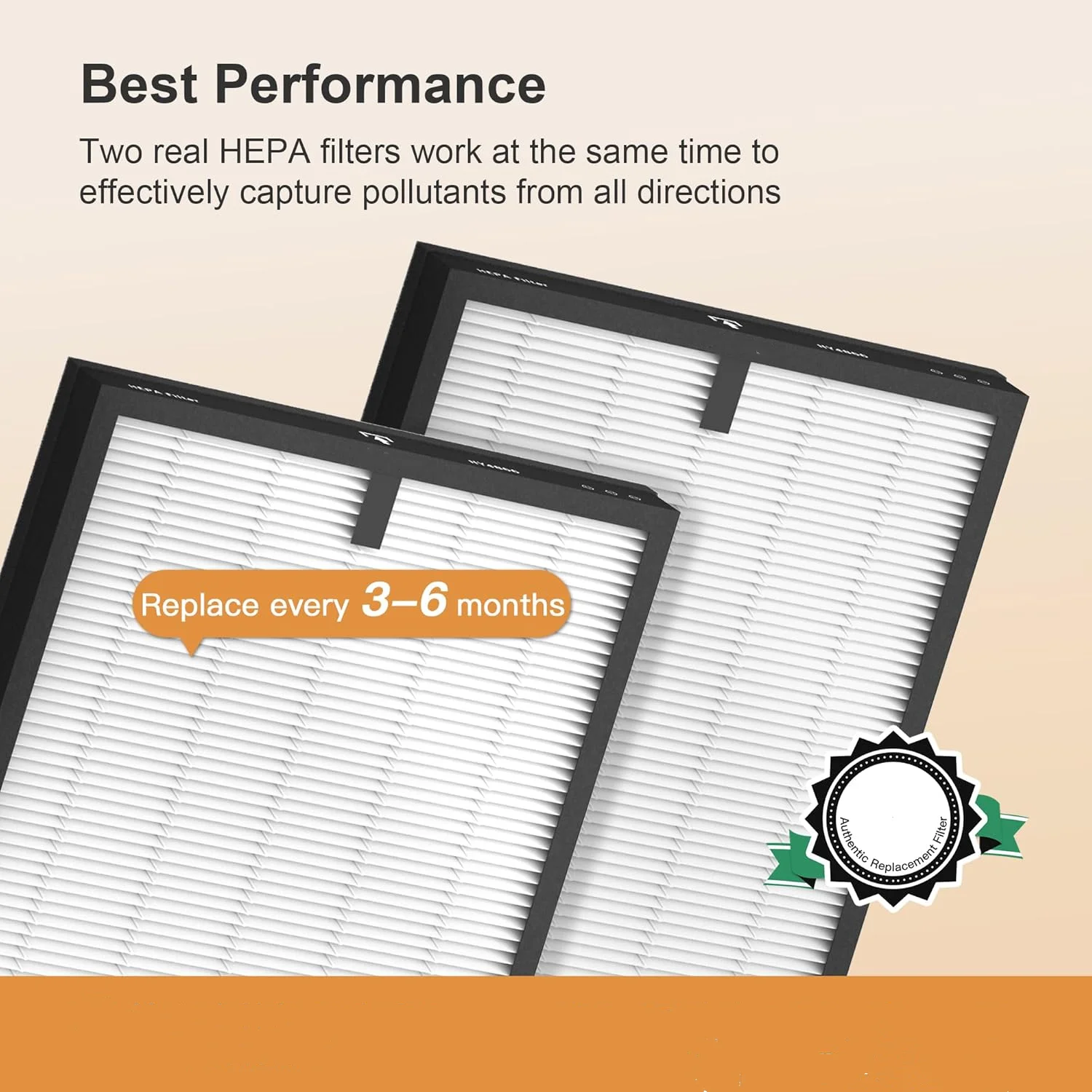 product walson household use h13 hepa air purifier filter carbon fiber filters compatible with morento 2 pack hy4866 for home hotel-4